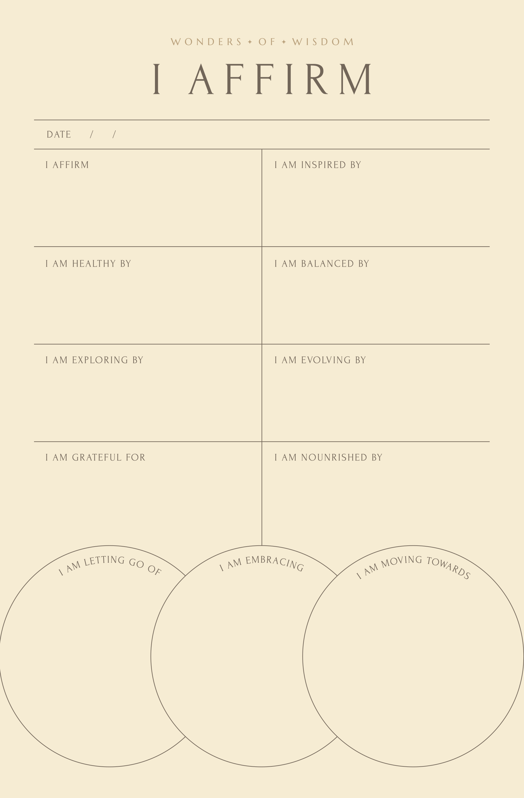 Daily Affirmation Pad